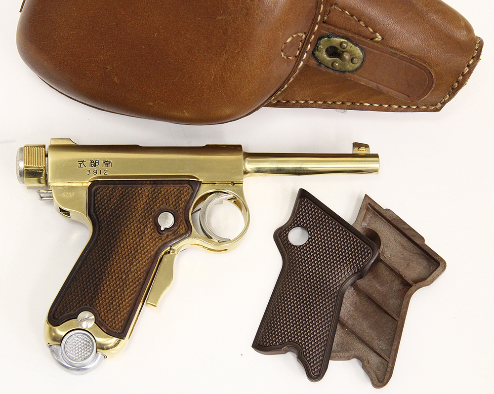 ベビー南部 南部式小型自動拳銃 御賜刻印入 グリップカスタム 金属モデルガン
