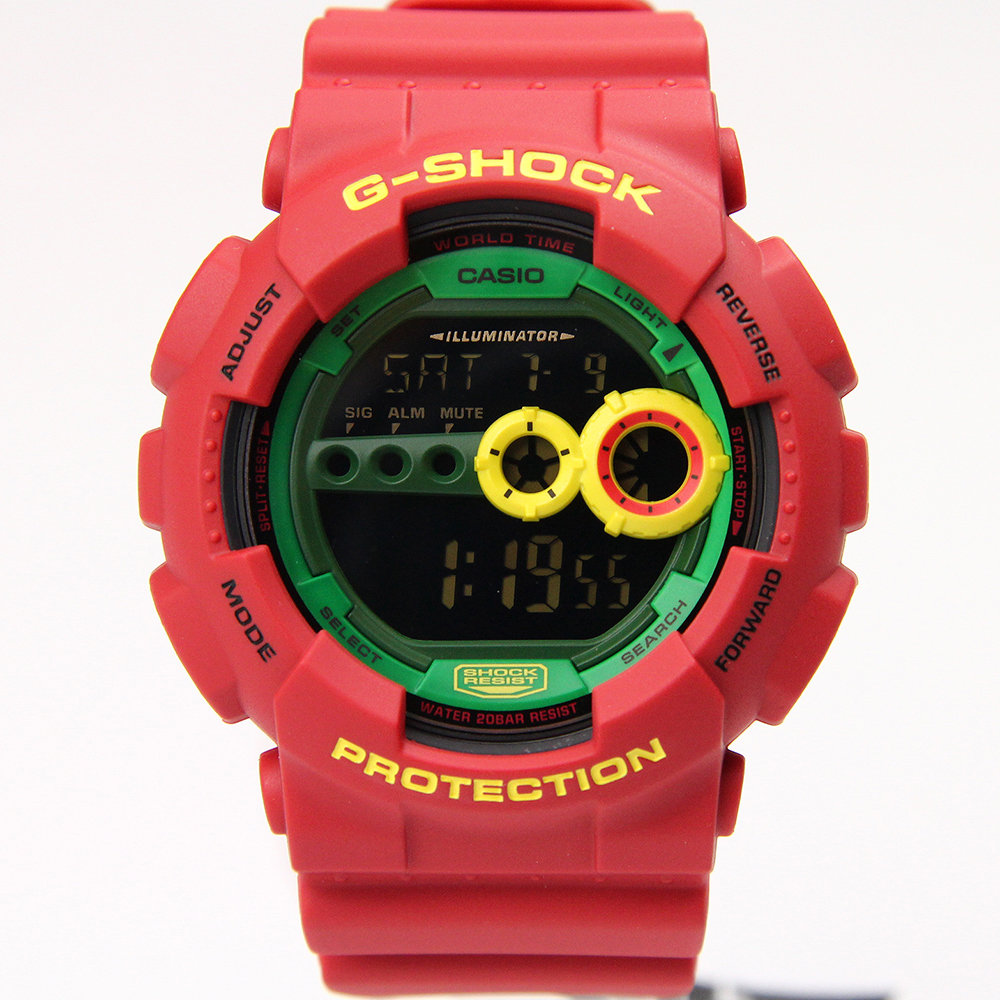 国内外の人気！ G-SHOCK GD-100RF レゲエ ラスタファリアン - 腕時計 
