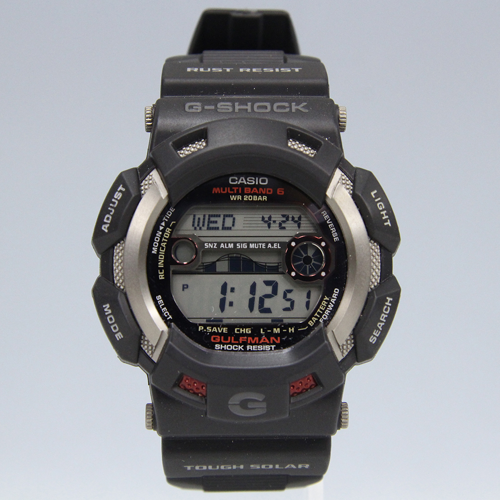 4199円 40％OFFの激安セール G-SHOCK G-9100 GULF MAN チタンバック デジタル 腕時計